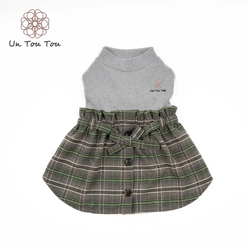 Plaid Knit Pet Dress · 24341001 product view