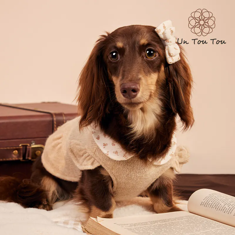 Ditsy Floral Knit Pet Dress · UT25061 product view 4