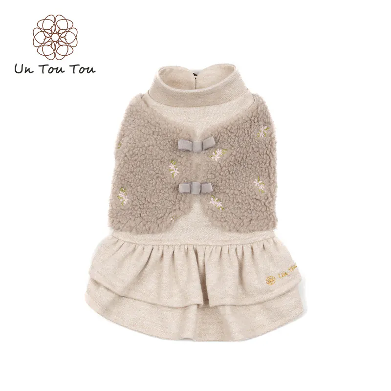 Ditsy Floral Plush Pet Dress · UT25066 product view