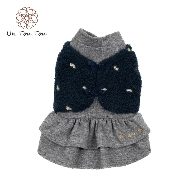 Ditsy Floral Plush Pet Dress · UT25066 product view 2