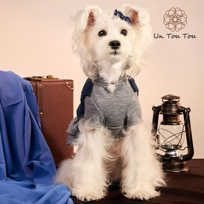 Ditsy Floral Plush Pet Dress · UT25066 product view 3