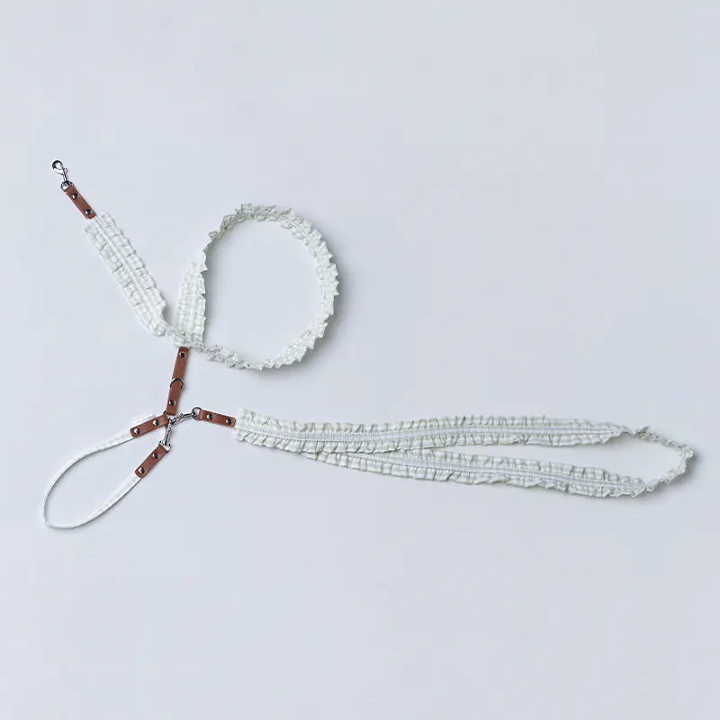 Plaid Ruffle Dog Lead · UT269159 product view